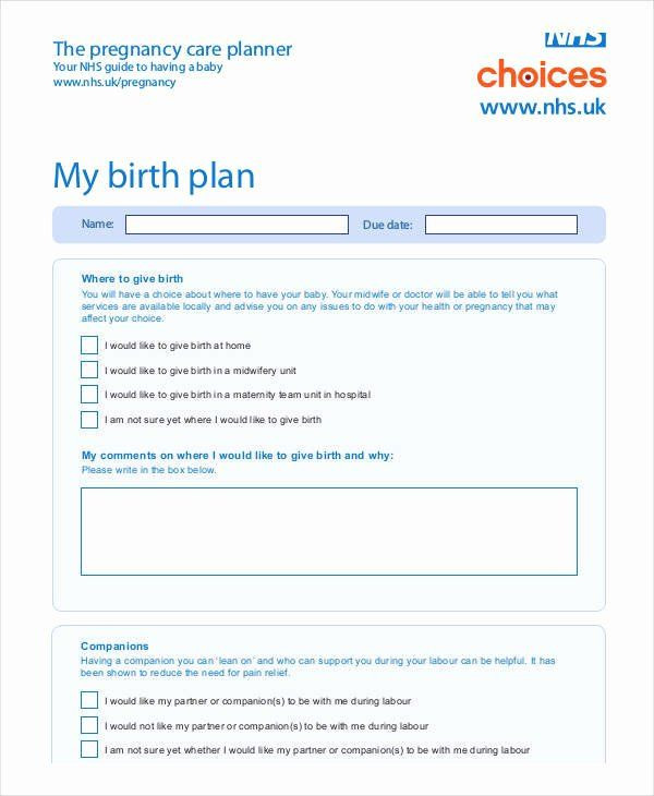 C Section Birth Plan Template C Section Birth Plan Template Inspirational Natural C