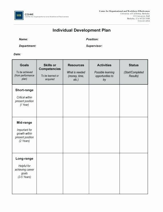 Career Plan Template Performance Goals and Expectations Examples Army Lovely