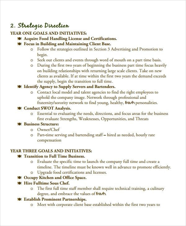 Catering Business Plan Template Catering Business Plan Template Inspirational Sample