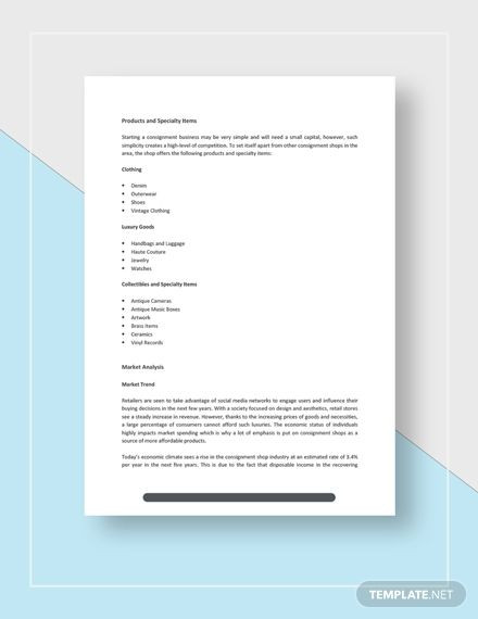 Consignment Shop Business Plan Template Consignment Shop Business Plan Template Ad Sponsored