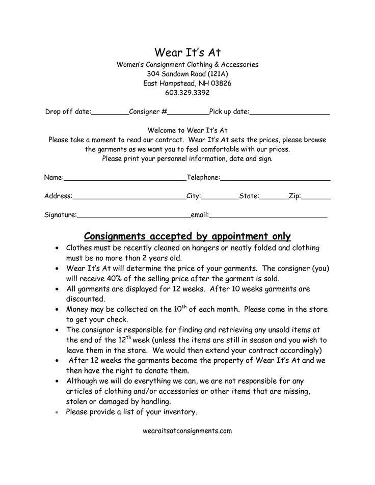 consignment shop business plan template
