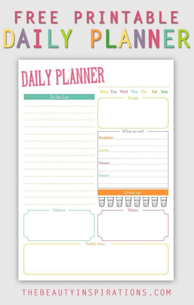 Cute Daily Planner Template Latest Free Of Charge Daily Planner Deutsch Style Paper
