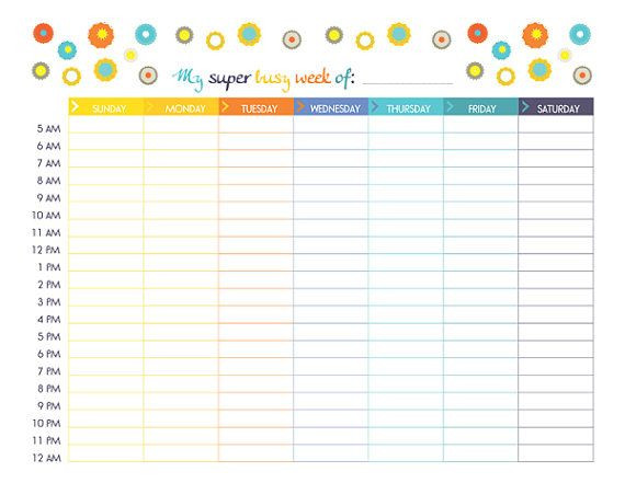 Cute Daily Planner Template Super Cute and Useful Weekly Agenda Printable by