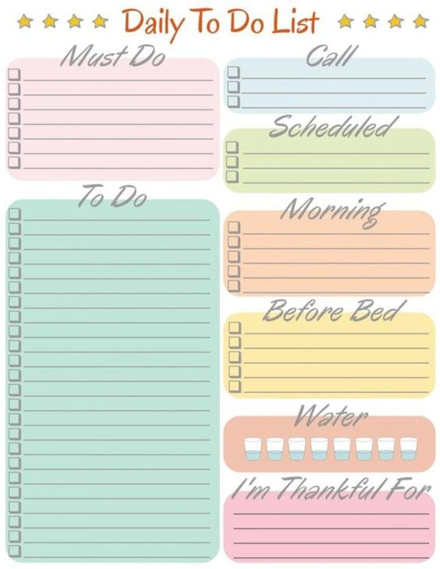Cute Daily Planner Template You Ll Want to Through Your to Do List when You Have