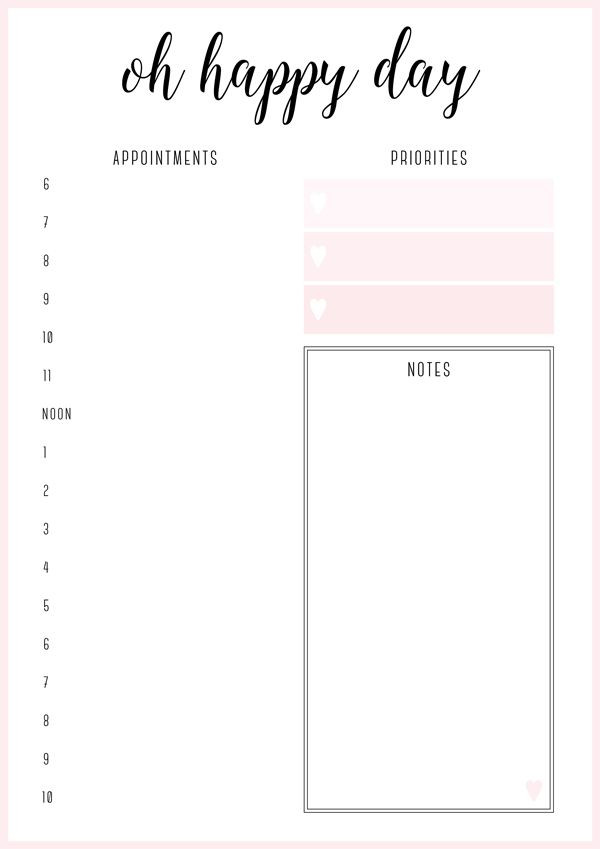 Daily Planner 2016 Template Free Printable Irma Daily Planners