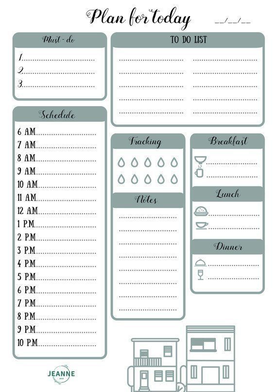 Daily Planner Printable Template Daily Planner Printable
