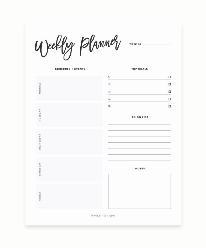 Daily Planner Printable Template Daily Planner Printable Template Best Carefree and Simple