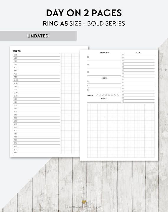 Daily Planner Template 2017 Pin On Bullet Journal