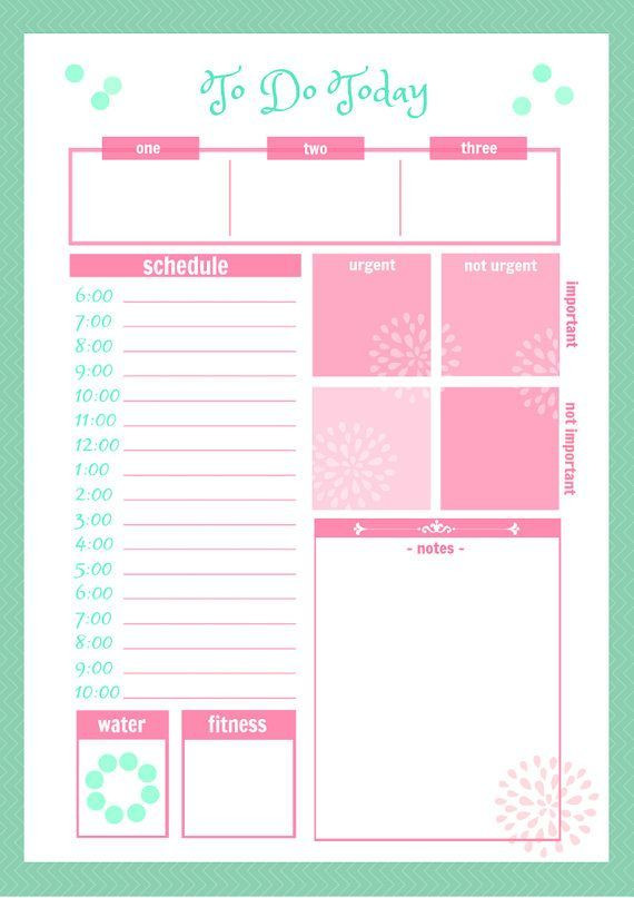 Daily Schedule Planner Template 46 Of the Best Printable Daily Planner Templates