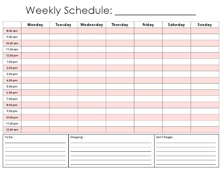 20 Daily Schedule Planner Template