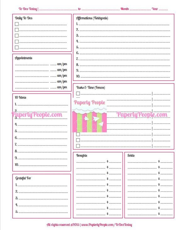Daily Weekly Monthly Planner Template Business Calendar Kit Get All 3 Printable Planner Pages