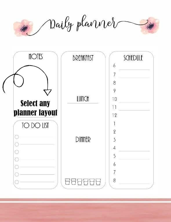 Day Planner Template Best Daily Planners 101 Different Designs All Free