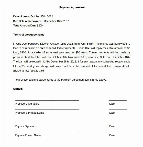 Dental Payment Plan Agreement Template Simple Payment Agreement Template Inspirational Payment Plan