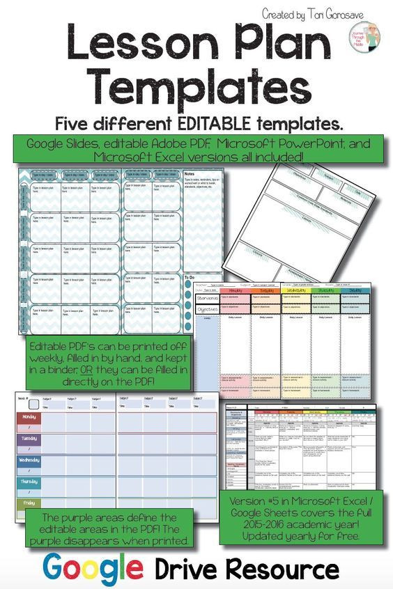 Editable Lesson Plan Template Free Lesson Plan Templates Multiple Editable Templates Google