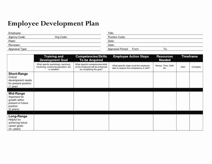 Employee Development Plan Template Employee Development Plans Templates Luxury Individual