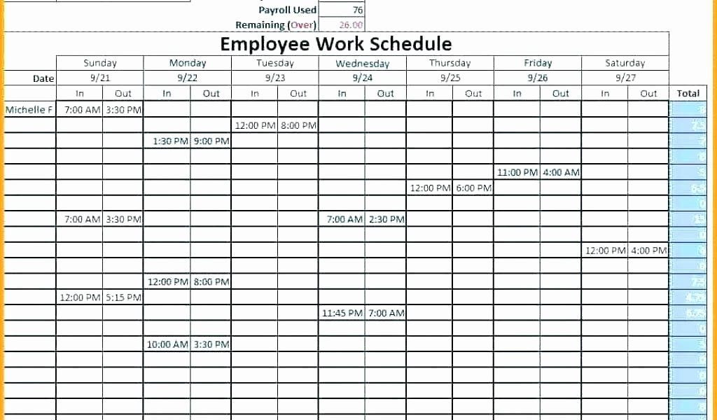 Employee Vacation Planner Template Excel Employee Lunch Schedule Template Unique Employee Vacation