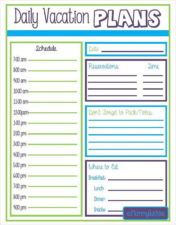 Family Vacation Planner Template Pin by Dani K On Family Vacations