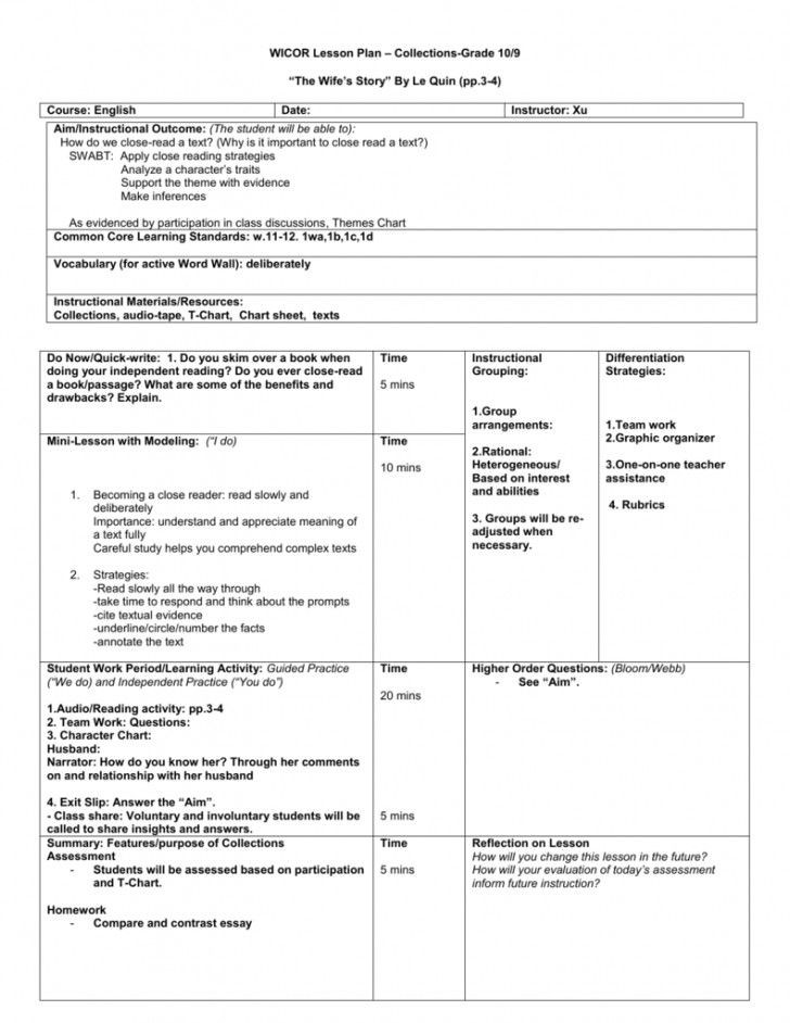 Foreign Language Lesson Plan Template Wicor Lesson Plan Template Unique Wicor Lesson Plan Template