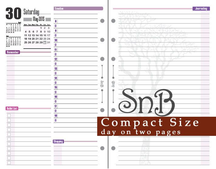 Franklin Covey Daily Planner Template Snb Pact Day On 2 Pages Violet Version 2015