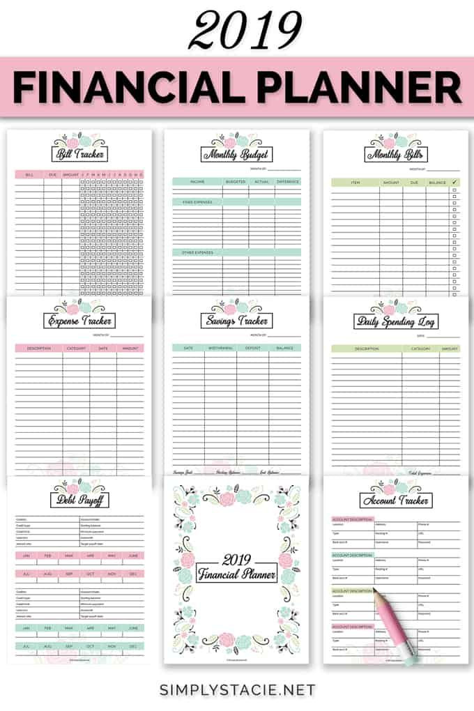 Free Budget Planner Template 2019 Financial Planner Free Printable