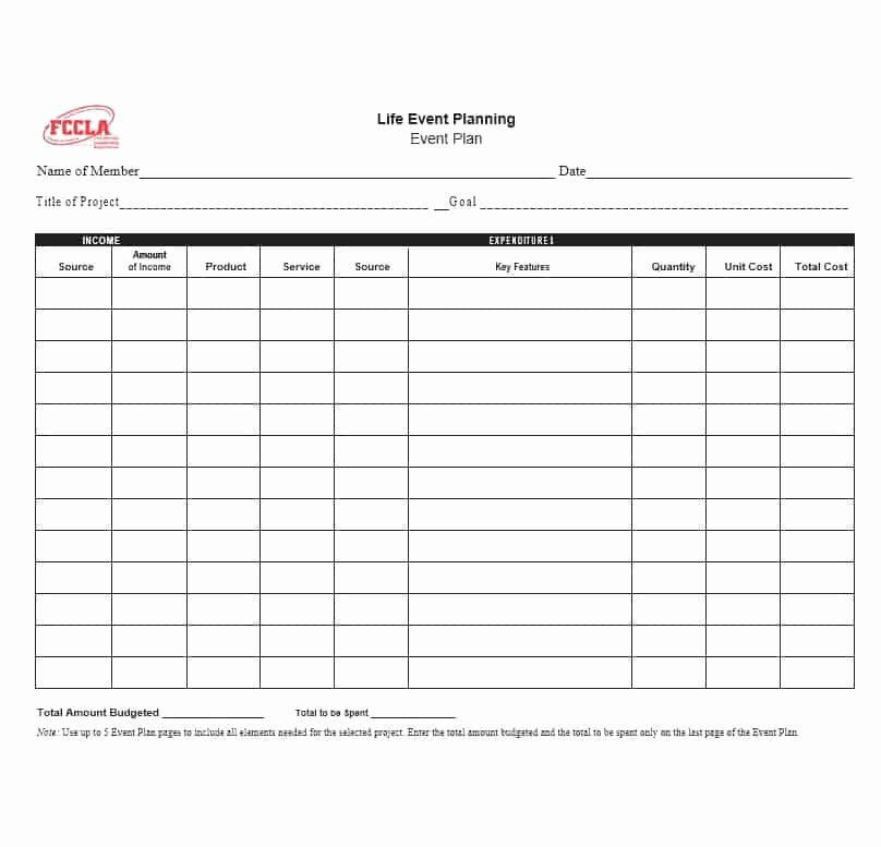 Free event Plan Template Free event Planner Template Unique 50 Professional event
