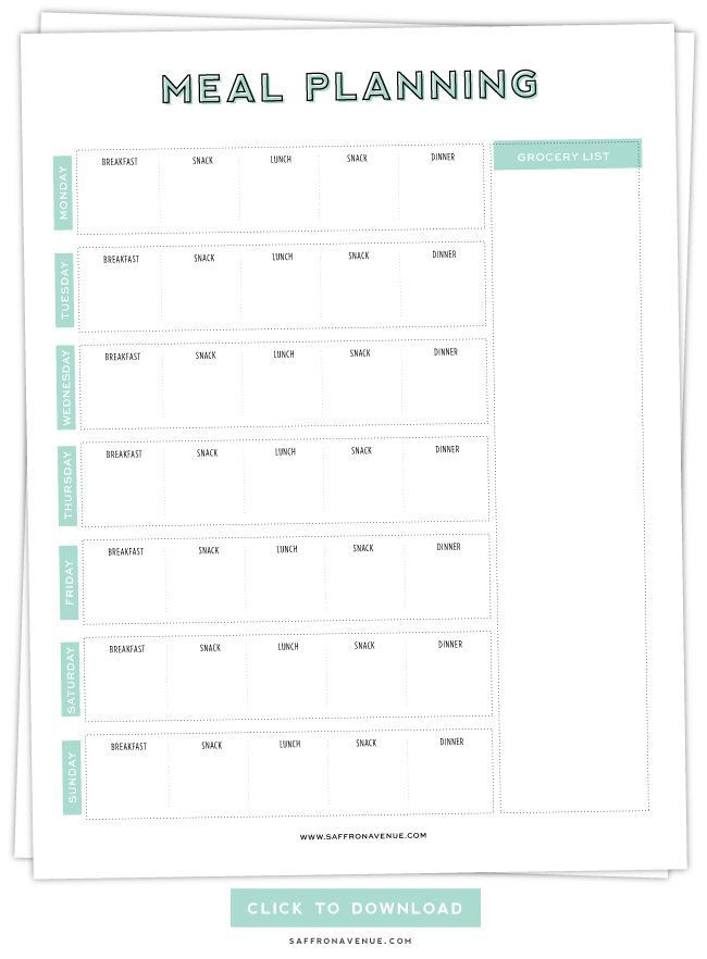 Free Meal Planner Template Download Meal Planning Free Download by Saffronavenue Mealplanner