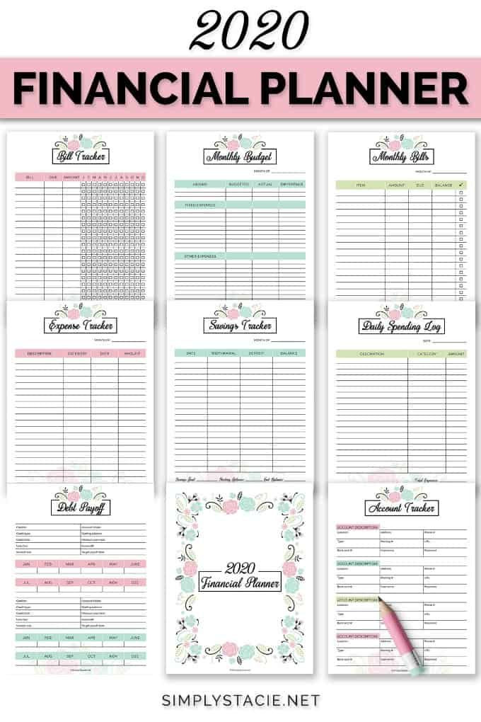 Free Printable Budget Planner Template 2020 Financial Planner Free Printable In 2020