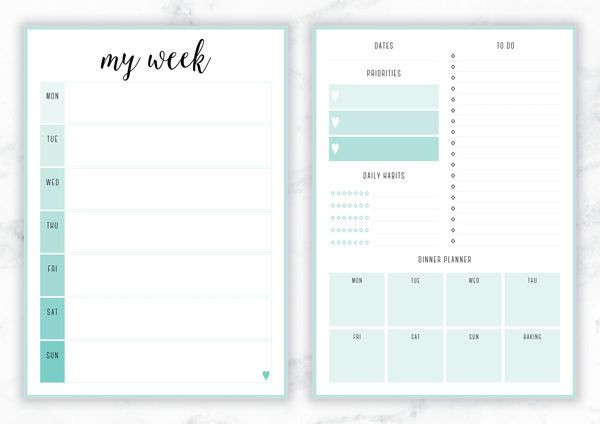 Free Weekly Planner Template Free Printable Irma My Week Weekly Planner by Eliza Ellis