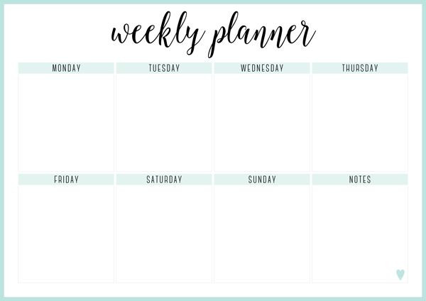 Free Weekly Planner Template Free Printable Irma Weekly Planners