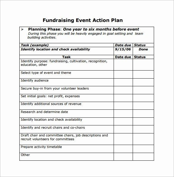 Fundraising event Planning Template Excel event Planning Template Inspirational event Planning