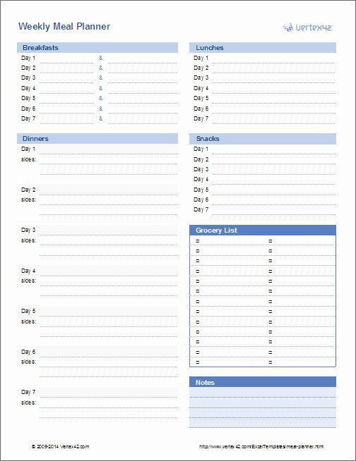Google Sheets Meal Planner Template Menu Planner Template Excel Best Meal Planner Template