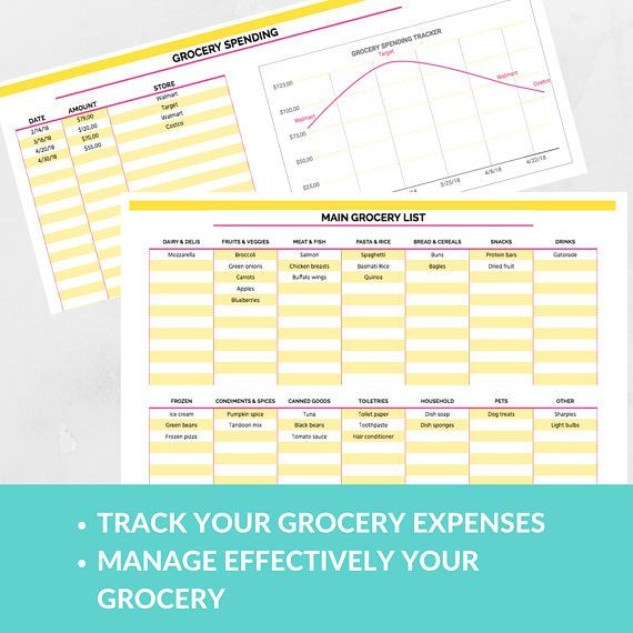 Google Sheets Meal Planner Template Pin On Grocery Planning