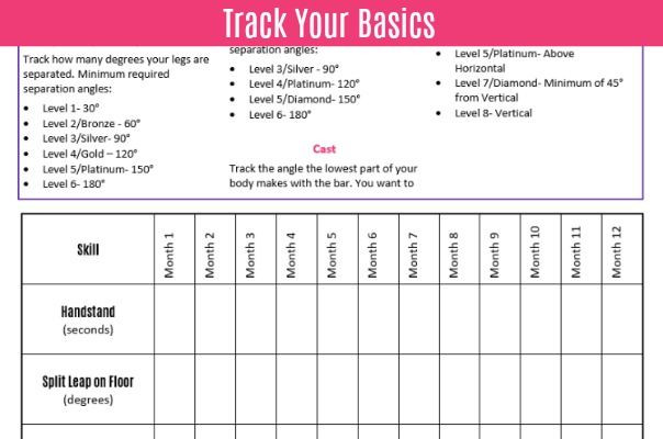 Gymnastics Lesson Plan Template 3 Ways to Track Your Gymnastics Progress Free Downloads