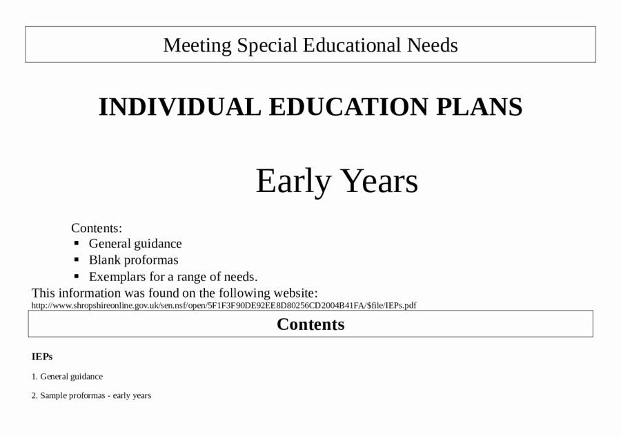Individual Education Plan Template Individual Education Plan Template Fresh 2019 Individual