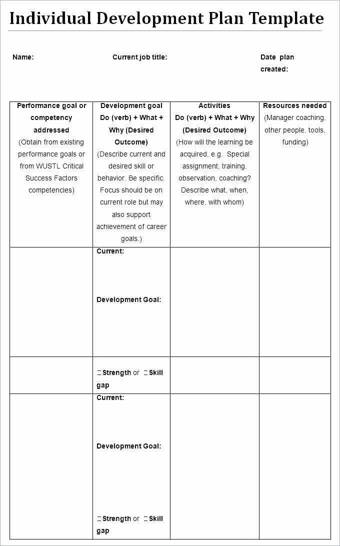 Individual Learning Plan Template Personal Learning Plan Template Unique Individual Learning
