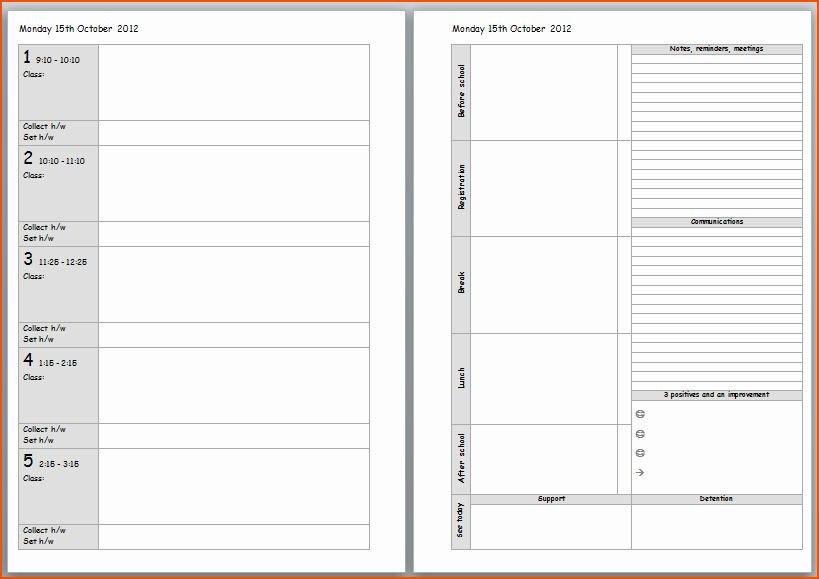 Lesson Plan Book Template Printable Teacher Weekly Planner Template Download New Teacher Planner