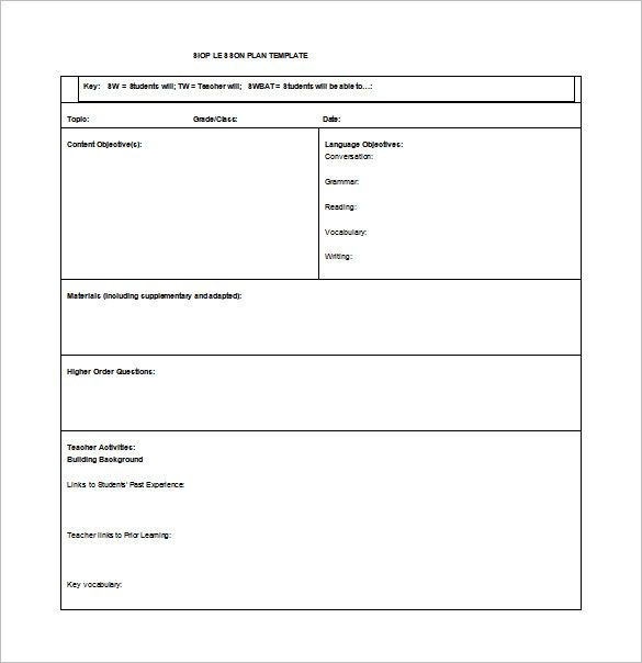 Lesson Plan Template for Adults Doc Excel Pdf Free &amp; Premium Templates