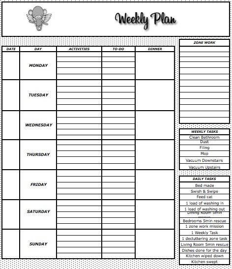 Meal Plan Template Google Docs Free Printables the Flying Drunken Monkey