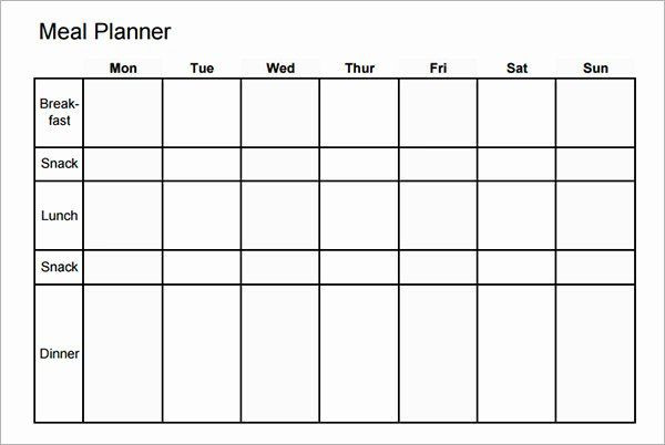 Meal Plan Template Word Monthly Meal Planner Template Inspirational Meal Planning