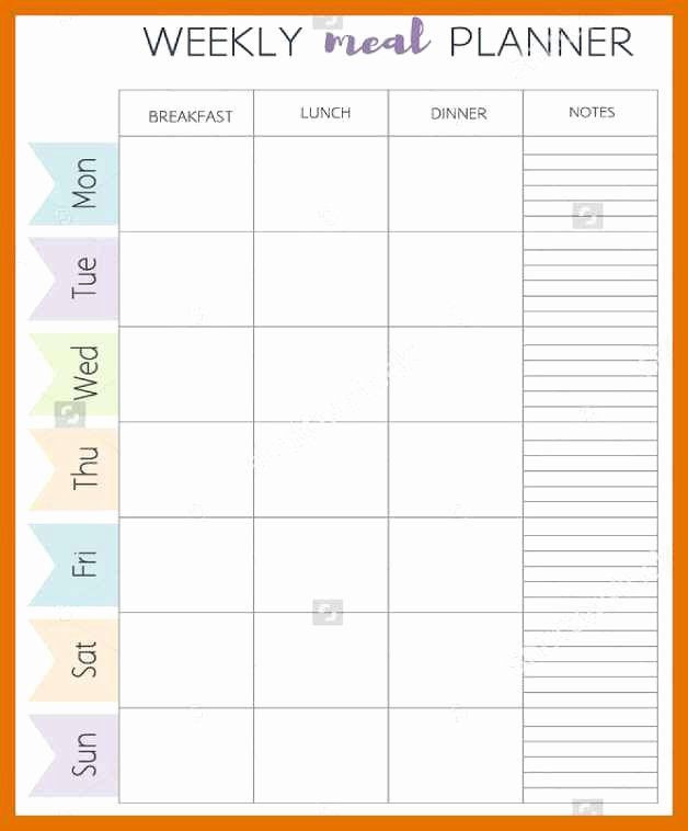 Meal Plan Template Word Pin On Food