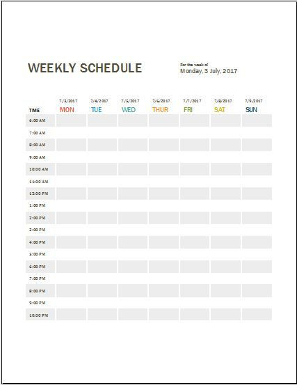 Microsoft Excel Daily Planner Template Daily Work Log Templates
