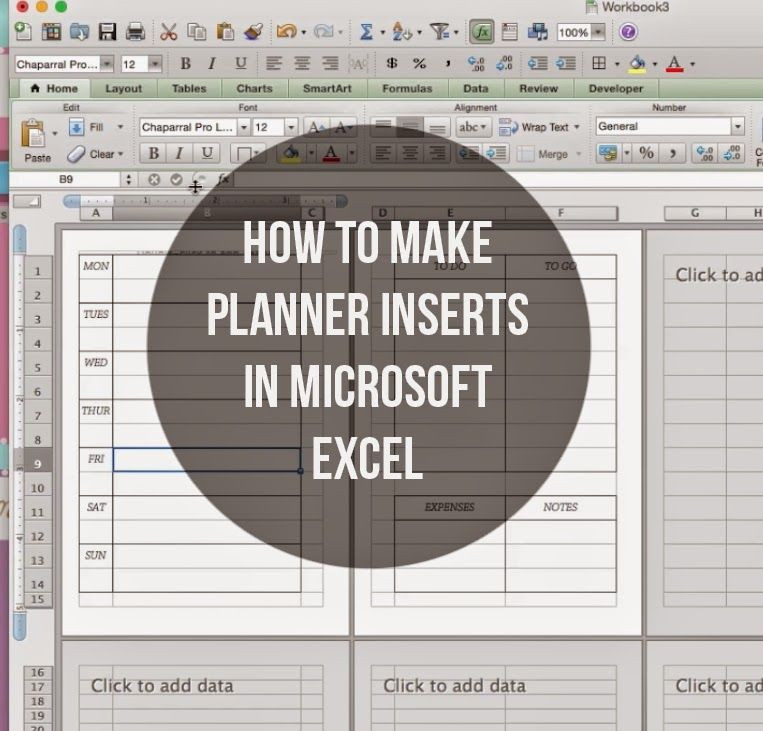 Microsoft Excel Daily Planner Template How to Make Inserts Using Microsoft Excel Mswenduhh