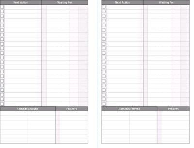 Microsoft Word Daily Planner Template Gtd Planner