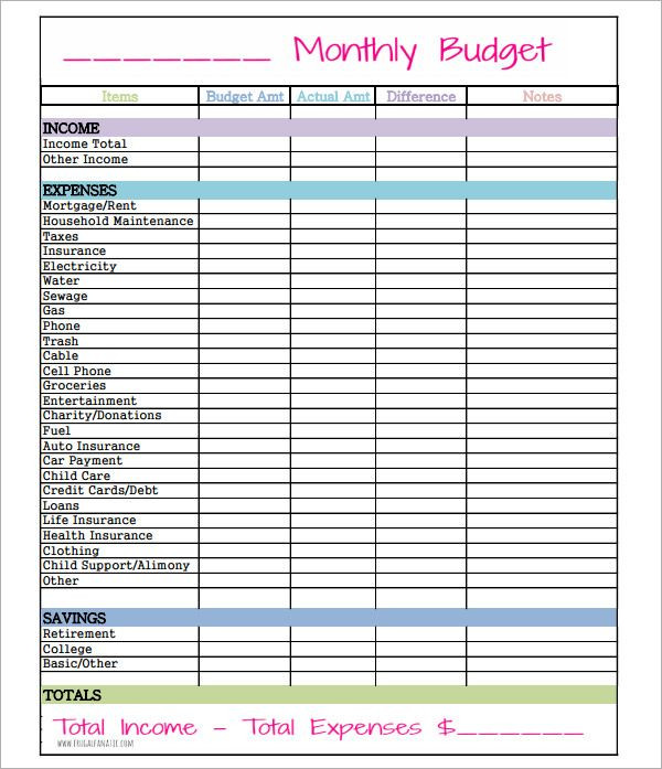 Monthly Budget Planner Template Simple Bud Template 14 Download Free Documents In Pdf