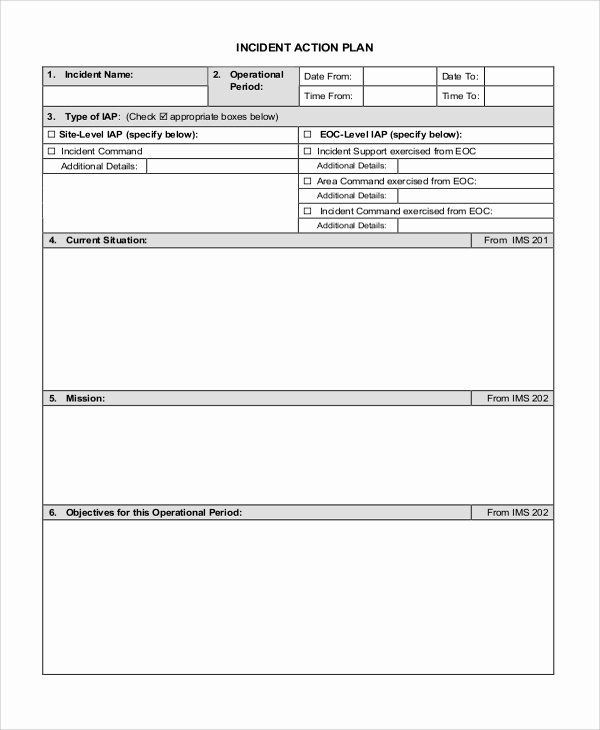 Ms Word Action Plan Template Incident Action Plan Template Awesome 10 Sample Incident