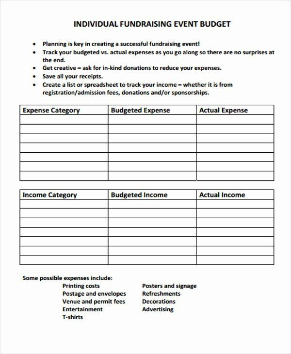 Non Profit event Planning Template Fundraising Plan Template Free Beautiful Fundraising Bud