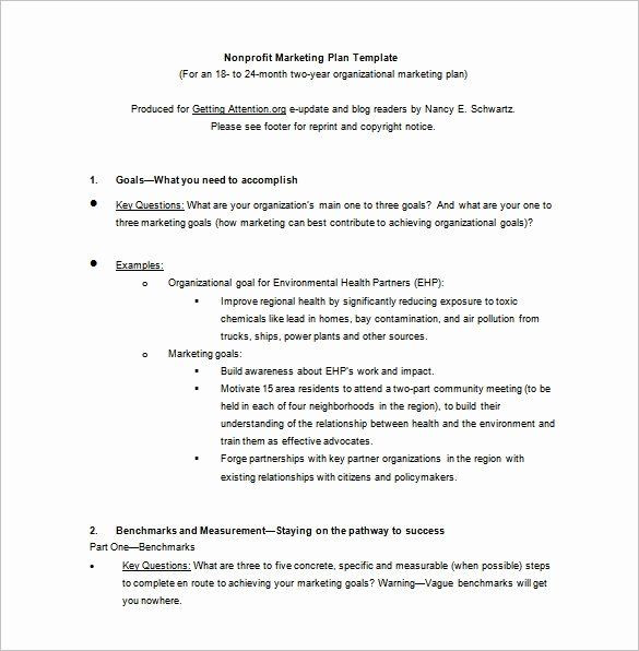 Nonprofit Marketing Plan Template Nonprofit Marketing Plan Template Fresh 12 Marketing Plan