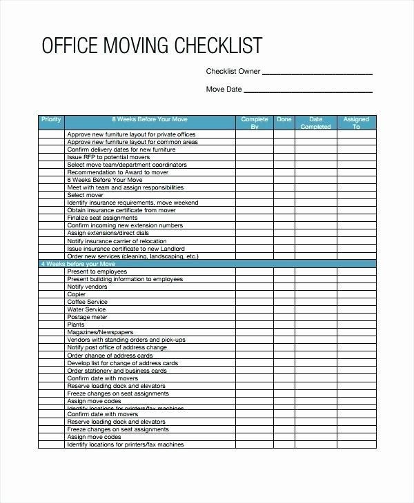 Office Move Project Plan Template Moving Fice Checklist Template Elegant Moving Checklist