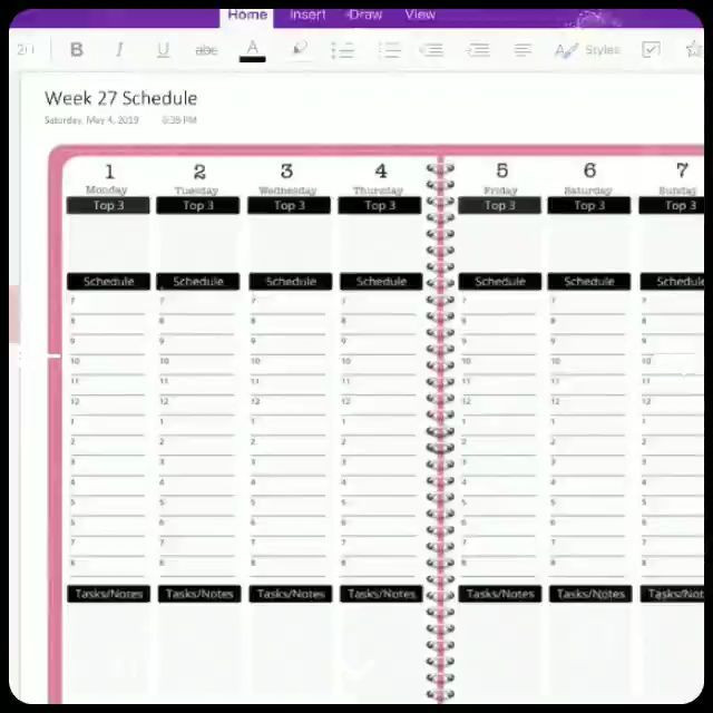 Onenote Daily Planner Template Home Planner Kit