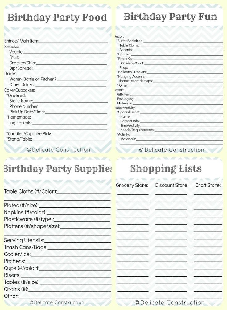 Party Planning Budget Template Awesome Friend Tattoos Birthday Party Planning Printables